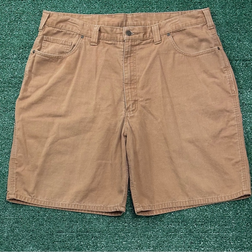 Carhartt Mens Size 40 Original Fit Shorts Cotton Tan Rugged Durable